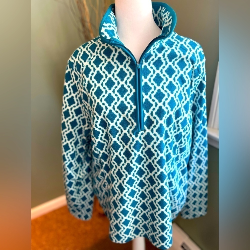 Lands End three quarters zip woman’s fleece size XL.